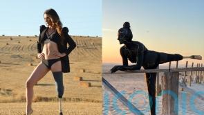 Paralympic dressage hopeful who lost leg after motorbike crash and almost died from injury inspires with gold body paint