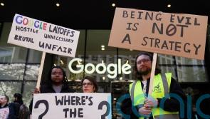Unite Google workers strike outside London HQ over alleged ‘appalling treatment’