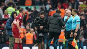 Andy Robertson branded ‘a big baby’ after clash with linesman at Anfield