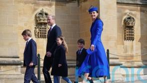Kate wears classic blue for Easter Sunday service