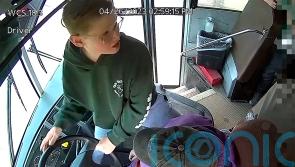 ‘Little hero’ steers school bus to safety after driver passes out
