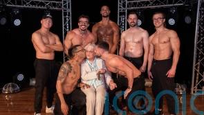 Care home resident fulfils dream of watching male striptease show at 92