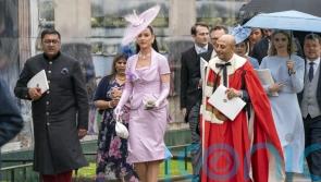 Katy Perry and Dame Emma Thompson lead fashionable arrivals to the coronation