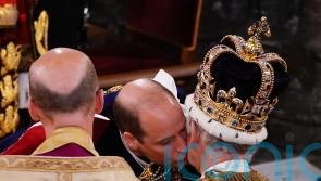 William shares touching moment with his father the King in Westminster Abbey