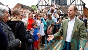 Thousands line village streets to greet Duke and Duchess of Edinburgh