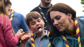 Prince Louis tries his hand at labouring as royals help renovate Scout hut