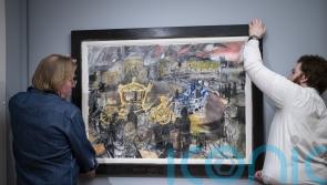 Artist behind portrait of late Queen unveils painting of coronation procession