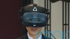 Duke of Edinburgh tries virtual reality headset at Royal Windsor Horse Show