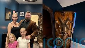Dad spends £20,000 on WW2-themed ‘man cave bunker’ complete with real U-boat submarine doors, steel walls and chem suits