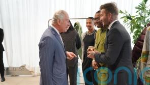 David Beckham gives King home-produced honey at British Fashion Council event