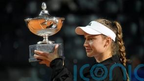 Elena Rybakina wins Italian Open final after Anhelina Kalininia forced to retire