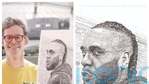Typewriter artist ‘pleasantly surprised’ Burna Boy liked his depiction of him