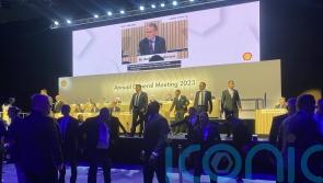 Climate change protesters try to storm the stage at tense Shell AGM
