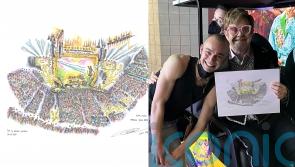 Artist who sketches concerts from the crowd hopes to capture Taylor Swift show