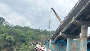 At least 10 dead as bus carrying Hindu pilgrims falls into gorge