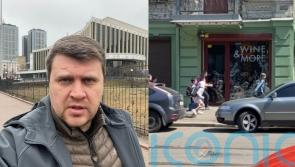 Ukrainian politicians shelter underground during daytime attack on Kyiv
