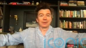 Rick Astley appears on BBC Breakfast wearing his pyjamas
