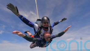 Blind veteran with terminal cancer completes bucket list wish to skydive