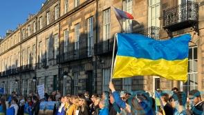 Ukrainians protest outside Russian consulate after major dam damaged