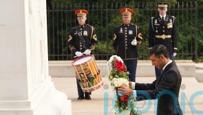 Rishi Sunak marks US military ties by laying wreath at Tomb of Unknown Soldier