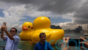 Giant inflatable ducks make waves in Hong Kong