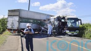 Five killed after truck collides with bus in northern Japan