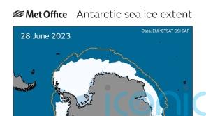 Antarctic sea ice at record low for end of June, says Met Office
