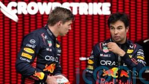 Sprint winner Max Verstappen claims team-mate Sergio Perez pushed him off track