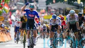 Jasper Philipsen sprints to stage three win as Adam Yates remains in yellow