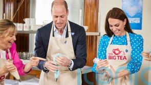 William and Kate drop in for NHS tea party at hospital