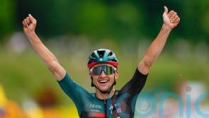 Jai Hindley wins Tour de France stage five to take yellow jersey