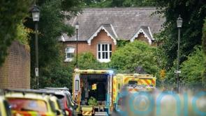 Several people treated after car collides with primary school building