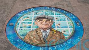 David Hockney portrait honouring 86th birthday unveiled
