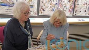 Queen adds final stitch to new panel on Great Tapestry of Scotland