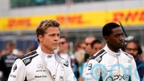 Brad Pitt suits up to film F1 blockbuster at British Grand Prix