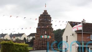 Image of Sinn Fein vice president Michelle O’Neill placed on loyalist bonfire