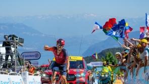 Michal Kwiatkowski holds off Tadej Pogacar to take solo win on Grand Colombier