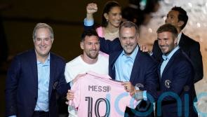 ‘The best player to ever don boots’: Lionel Messi unveiled to Inter Miami’s fans
