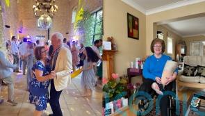 Grandmother who had leg amputated after swollen ankle turned out to be rare cancer can dance again with husband