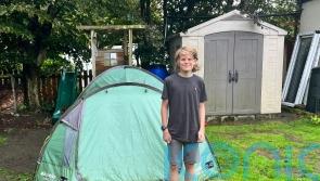 Boy, 13, who has spent more than a year camping in garden aiming to beat record