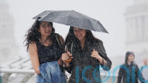More than half a month’s rain could fall as thunderstorms sweep UK on Friday