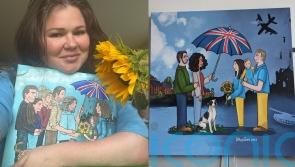 Ukrainian artist paints group portraits for refugees to gift to UK hosts