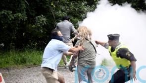 Woman sprays Koran-burning protester in Sweden with fire extinguisher