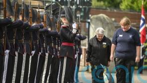Guard of honour for Edinburgh Zoo mascot penguin as it is promoted to general