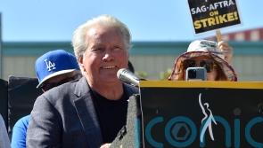 Martin Sheen addresses strikers on actors union Day of National Solidarity