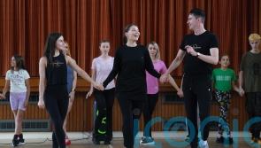 Riverdance stars pass on tips to budding Irish dancers from Ukraine