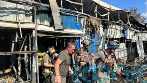 Russian missile turns market into fiery, blackened ruin strewn with bodies