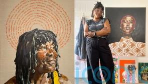 Artist creates portraits with wallpaper as ‘love letter’ to Windrush generation