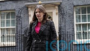 Michelle Donelan AI speech disrupted by climate protesters