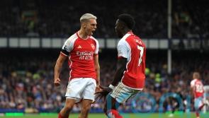 Leandro Trossard fires unconvincing Arsenal to rare away victory at Everton